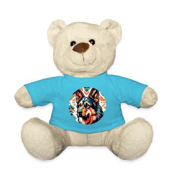 Hund / Tier / Haustier / Fellnase / Schäferhund - Teddy - Atollblau - Vorne