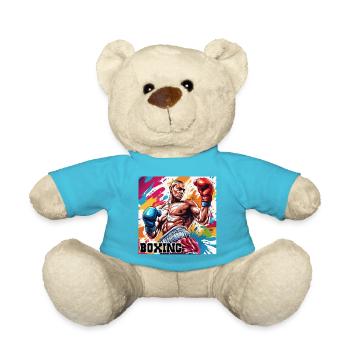 Boxer / Sport / Kampf / Arena / Boxring / Fäuste - Teddy - Atollblau - Vorne