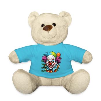 Clown / Zirkus / Fasching / Karneval / verspielt - Teddy - Atollblau - Vorne