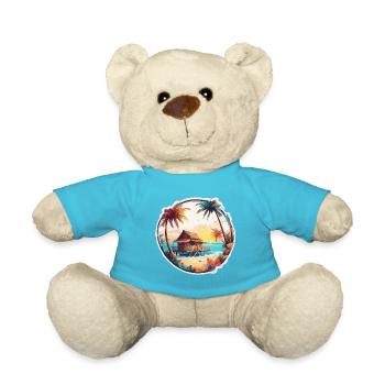 Lakeside House / Cabin / Lake / Mountains / Nature /Forest - Teddy Bear - atoll blue - Front