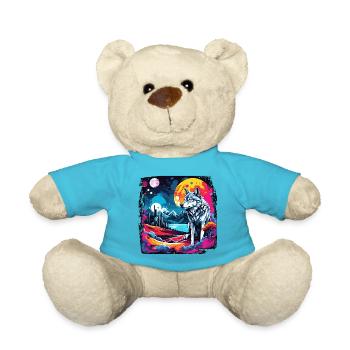 Wolf / Rudel / Wald / Wild / Tierwelt / heulen - Teddy - Atollblau - Vorne