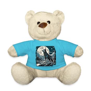 Wolf / Rudel / Wald / Wild / Tierwelt / heulen - Teddy - Atollblau - Vorne