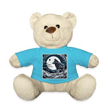 Wolf / Rudel / Wald / Wild / Tierwelt / heulen - Teddy - Atollblau - Vorne
