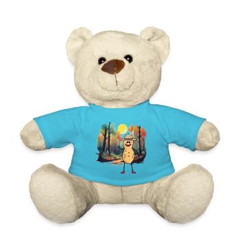 Forest, Nature, Trees, Peanut, Nature Lover - Teddy Bear - atoll blue - Front