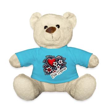 Coeur / Fête des Mères / Amour / Vacances / Amour - Nounours - bleu outremer - Devant