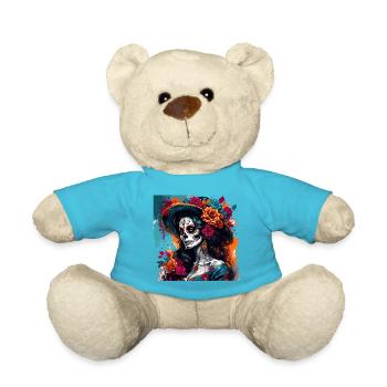 La Catrina/ Tattoo / Mexico / Skull / Skull - Teddy Bear - atoll blue - Front
