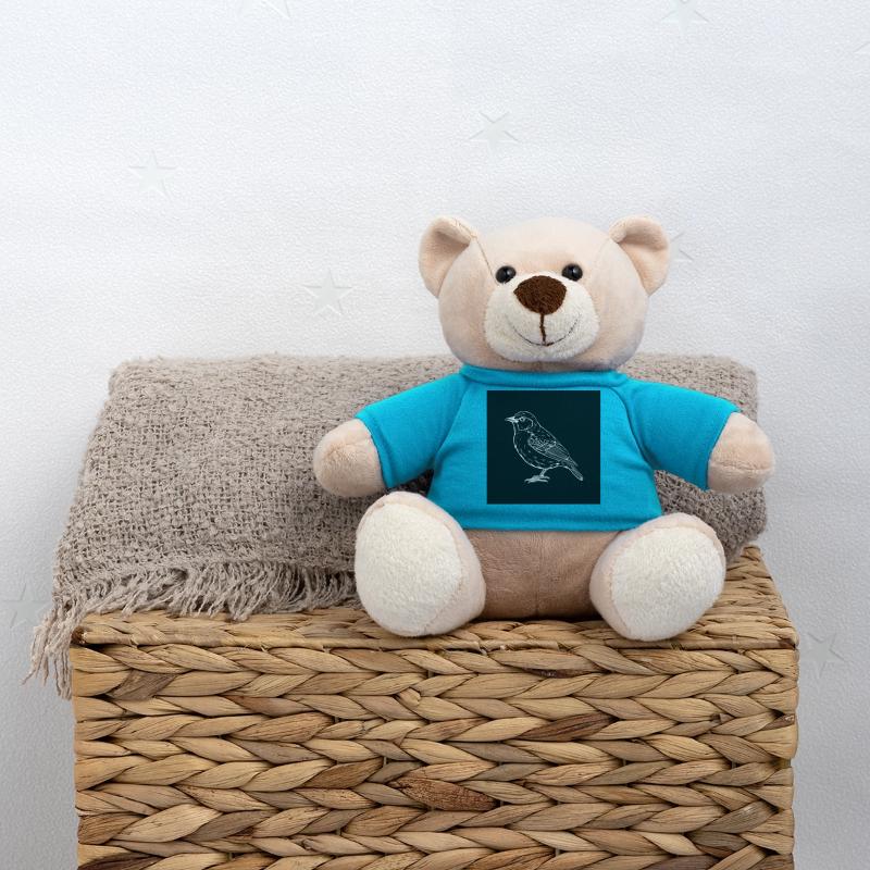 Oiseau, noir et blanc Nounours