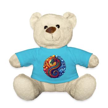 Lebendiger Yin-Yang-Drache - Teddy - Atollblau - Vorne