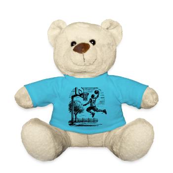 Basketball spieler dunk - Teddy - Atollblau - Vorne