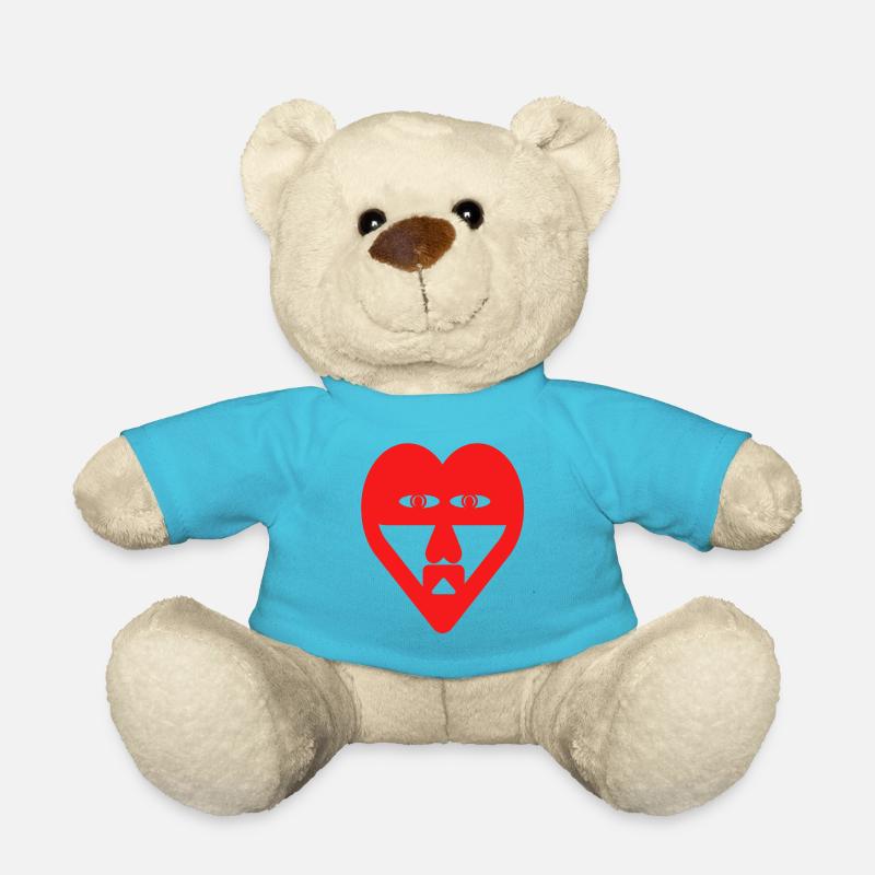 Mein Herz - Teddy - Atollblau