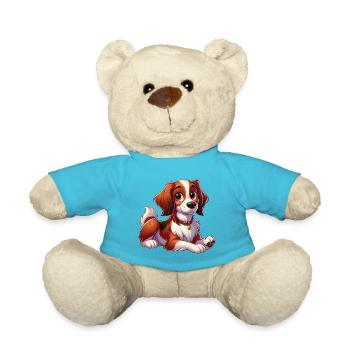 Brittany Spaniel 10 - Teddy Bear - atoll blue - Front