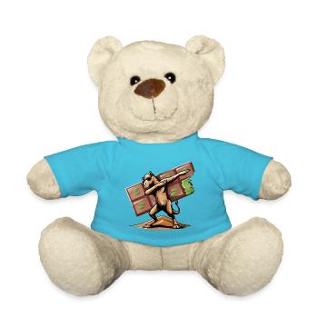 Dabbing Dromedar und Dubai-Vibes - Teddy - Atollblau - Vorne
