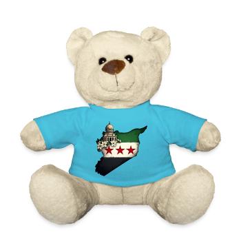 flagge syrien - Freies Syrien Flagge - Teddy - Atollblau - Vorne