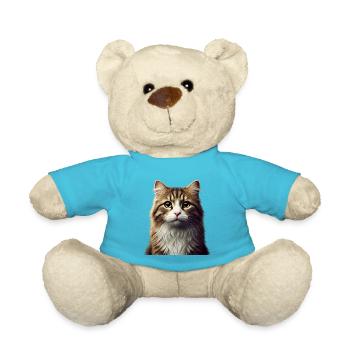 Cat - Teddy Bear - atoll blue - Front