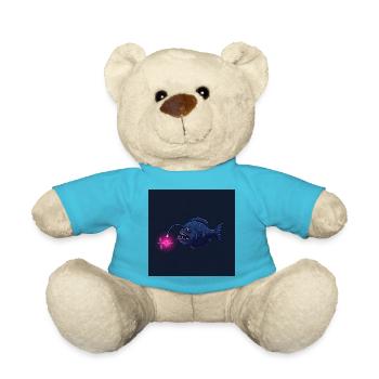 Fascinating deep-sea angler: The shining mystery - Teddy Bear - atoll blue - Front