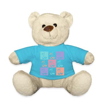 Cerises, couleurs vives de l’été - Nounours - bleu outremer - Devant