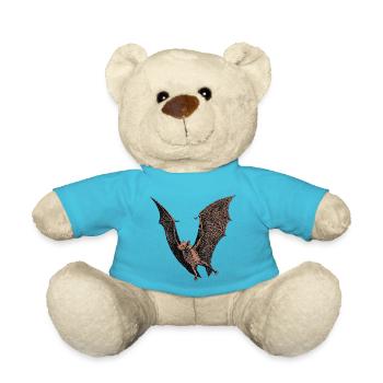 Vintage Fledermaus Halloween Party - Retro Style - Teddy - Atollblau - Vorne