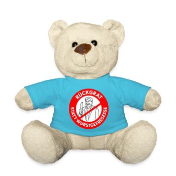 Colonne vertébrale au lieu de manger des saucisses ! COULEURS de bande dessinée - Nounours - bleu outremer - Devant