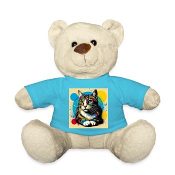 cat - Teddy Bear - atoll blue - Front