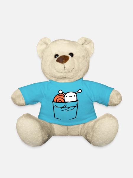 Schnecke Brusttasche Hemdtasche Tasche unterwegs - Teddy - Atollblau