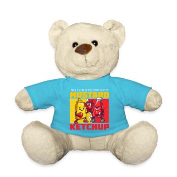 Mustard vs. Ketchup: Cartoon Duel - Teddy Bear - atoll blue - Front