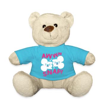 Bone Fracture Halloween Skeleton Bone Arm Fracture - Teddy Bear - atoll blue - Front