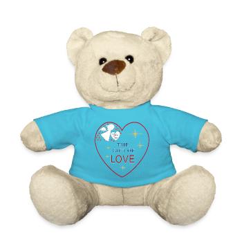Heart Angel Love - Teddy Bear - atoll blue - Front