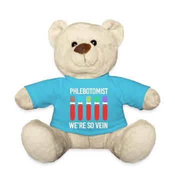 Phlebotomist Pflege Pfleger Pflegerin Blutentnahme - Teddy - Atollblau - Vorne