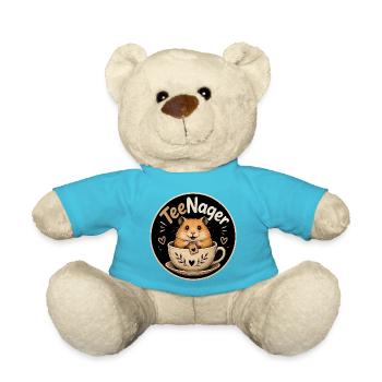 Peluche dans une tasse de thé Jeu de mots adolescent - Nounours - bleu outremer - Devant