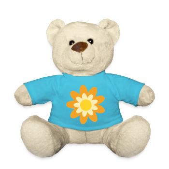 Hippie du cadeau fleur de fleurs des années 70 - Nounours - bleu outremer - Devant