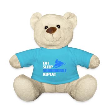 Snowmobile Snowmobile Winter Snowmobile - Teddy Bear - atoll blue - Front