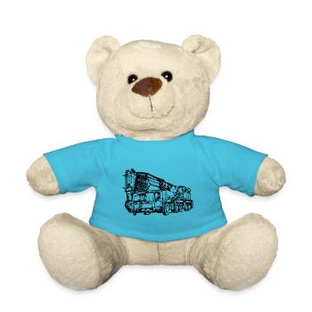 Crane crane mobile crane 5 axle black 250 5250 - Teddy Bear - atoll blue - Front