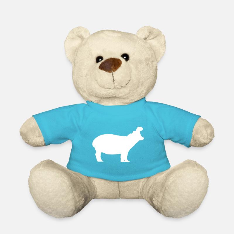 hippopotame silhouette hippopotame - Nounours - bleu outremer