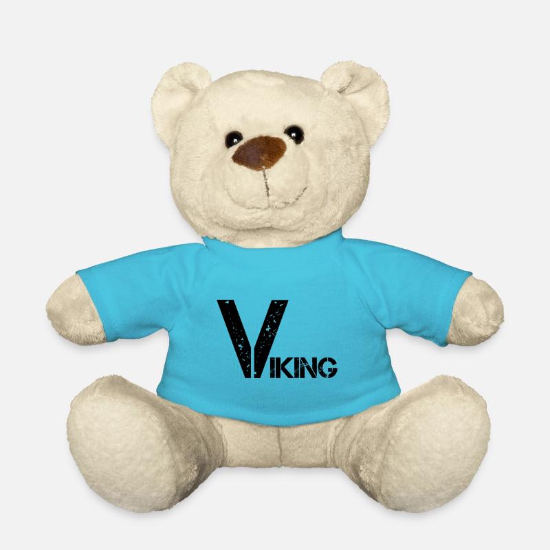 Viking mit großem "V" - Teddy - Atollblau