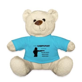T-Shirt/Accessoire Kampfsport-Recht und Ruhe - Teddy - Atollblau - Vorne