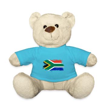 South Africa flag - Teddy Bear - atoll blue - Front