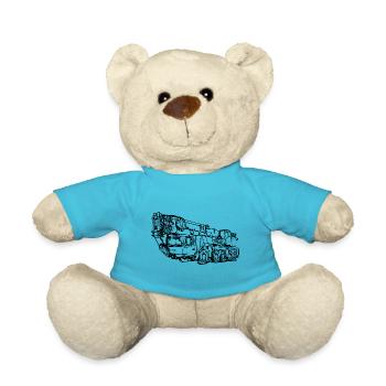 Mobilkran crane Kran 5 Achser - Teddy - Atollblau - Vorne