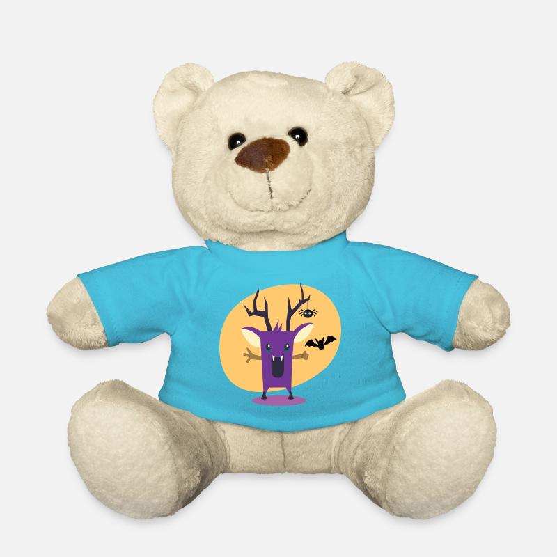 Halloween monster cute scary - Teddy Bear - atoll blue