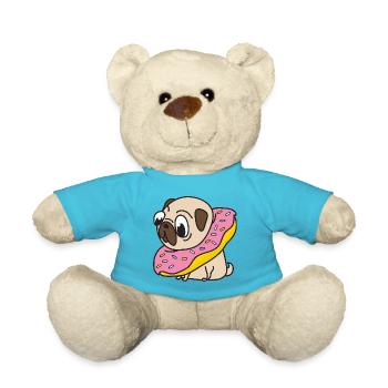 Lustiger Cooler Niedlicher Hund Mops - Teddy - Atollblau - Vorne