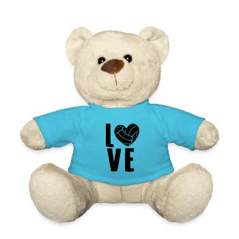 Volleyball love Volleyball player gifts - Teddy Bear - atoll blue - Front