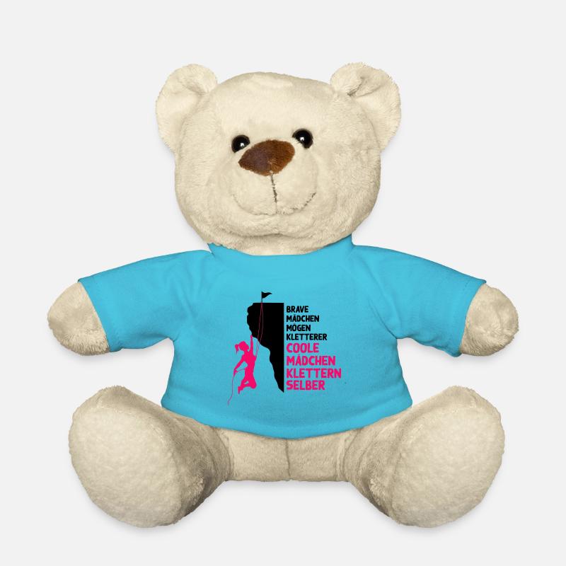 coole Mädchen klettern Kletterer Geschenk Frau - Teddy - Atollblau