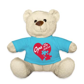 Opa du fehlst | Opa Du fehlst mir - Teddy - Atollblau - Vorne