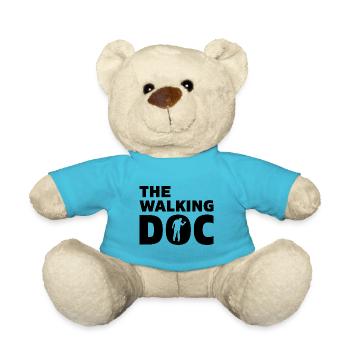 Walking Doctor Degree Phd gift - Teddy Bear - atoll blue - Front