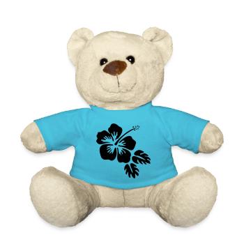 Hibiscus Blossom Blossom fleur Flower - Teddy Bear - atoll blue - Front