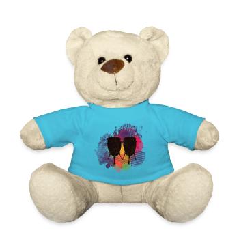 Tambours Conga coloré - Design pour les musiciens - Nounours - bleu outremer - Devant