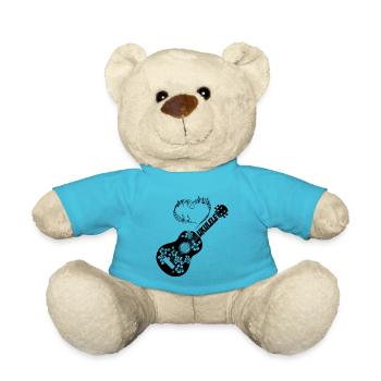 Love Ukulele Geschenk Musiker Hawaii - Teddy - Atollblau - Vorne