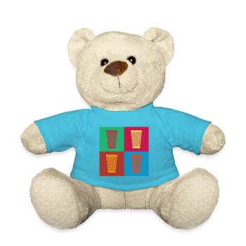Hessen Hessisch Geschenk Babbel Apfelwein Appelwoi - Teddy - Atollblau - Vorne