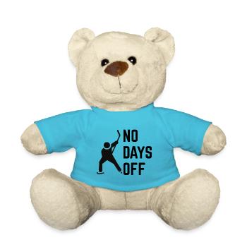 Ice hockey : No days off. - Teddy Bear - atoll blue - Front