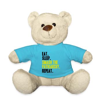 Eat Sleep Smash the Patriarchy Repeat - Teddy - Atollblau - Vorne