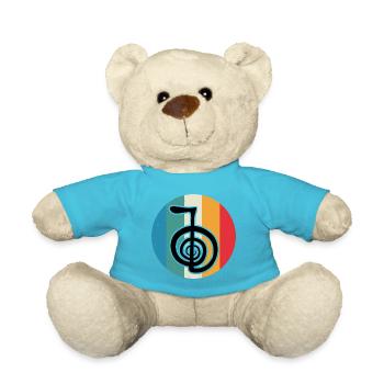 Reiki Symbol | Esoteric Yoga Reiki Master Gift - Teddy Bear - atoll blue - Front